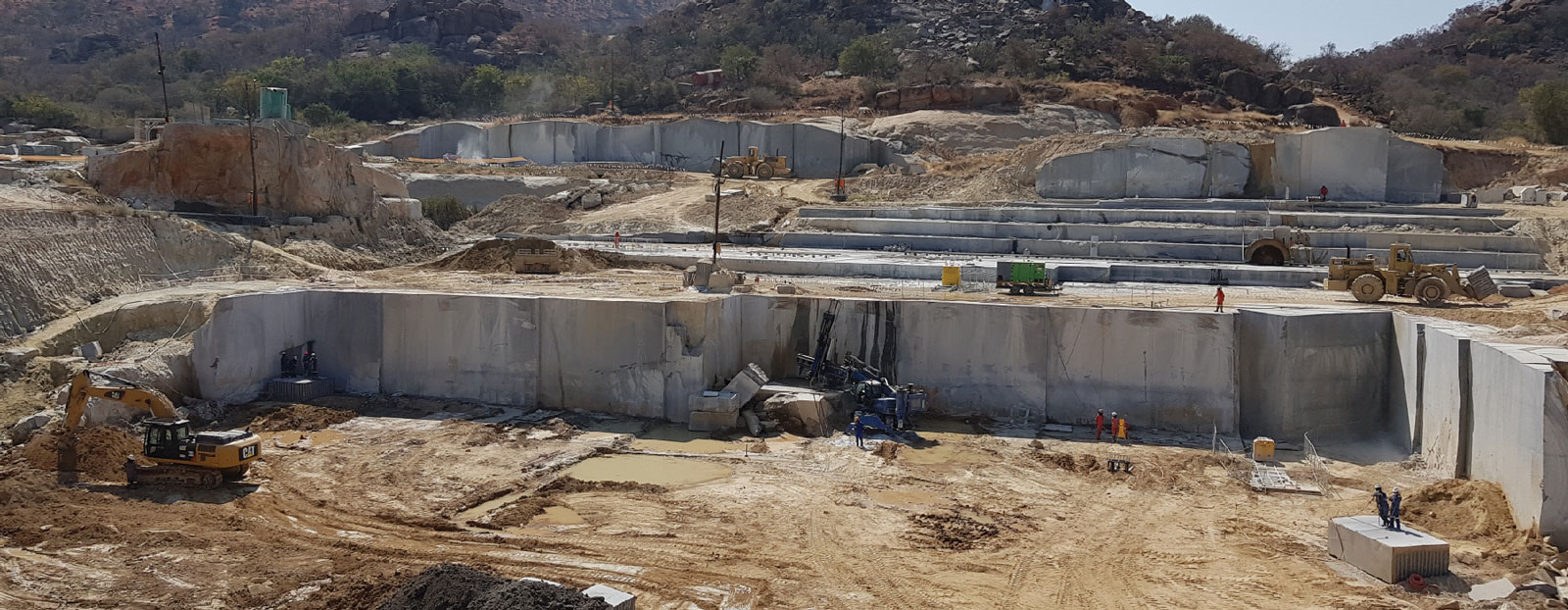 The DLA Investments granite quarry at sunset