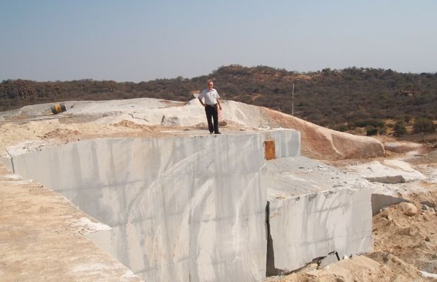 Granite blocks catalogued at the DLA Investments quarry