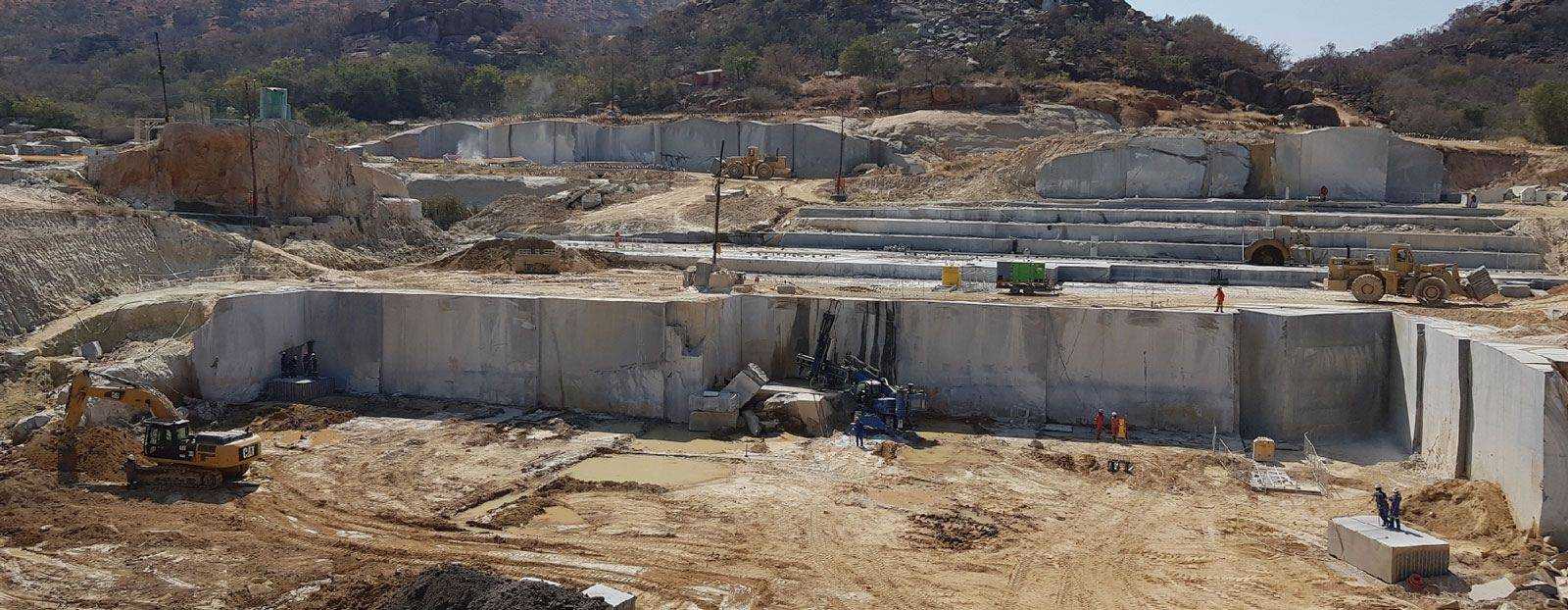 Quarry extraction of dimension stone at DLA Investments